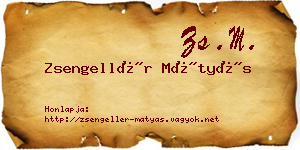 Zsengellér Mátyás névjegykártya